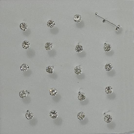 ОБЕЦА ЗА НОС СРЕБЪРНО ПОКРИТИЕ 925 С ГОЛЯМ КРИСТАЛ 3 ММ.