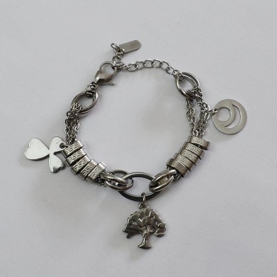 ДАМСКА ГРИВНА ОТ МЕДИЦИНСКА СТОМАНА С ВИСУЛКИ GR11