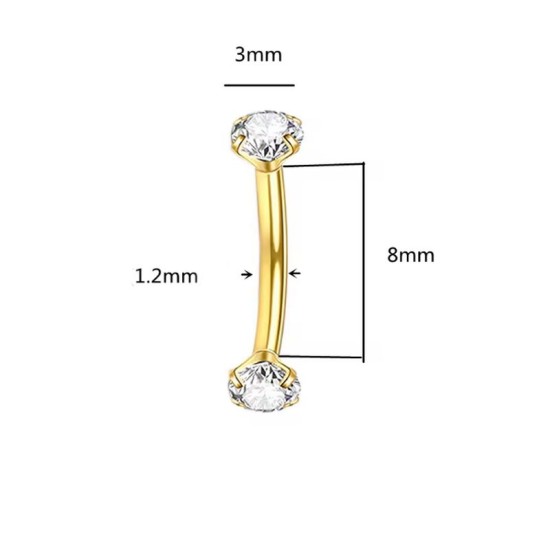 ОБЕЦА ЗА ВЕЖДА С БЕЗЦВЕТНИ КРИСТАЛИ V3