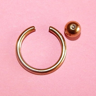 СТОМАНЕНА ХАЛКА С ТОПЧЕ (BCR) В ЦВЯТ СТАРО ЗЛАТО