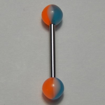 ОБЕЦА ЗА ЕЗИК СЪС СТОМАНЕНО КОЛЧЕ И АКРИЛНИ ТОПЧЕТА S16