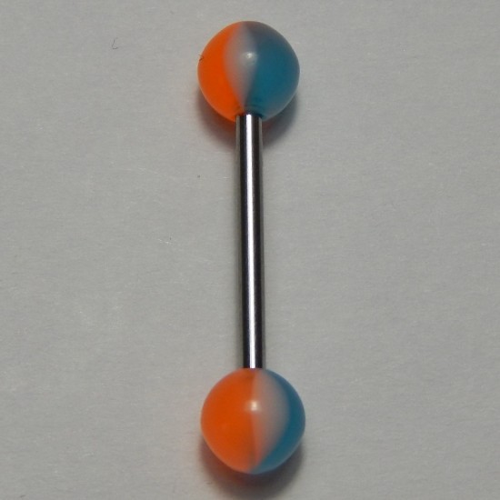 ОБЕЦА ЗА ЕЗИК СЪС СТОМАНЕНО КОЛЧЕ И АКРИЛНИ ТОПЧЕТА S16