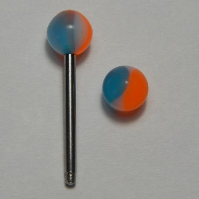 ОБЕЦА ЗА ЕЗИК СЪС СТОМАНЕНО КОЛЧЕ И АКРИЛНИ ТОПЧЕТА S16