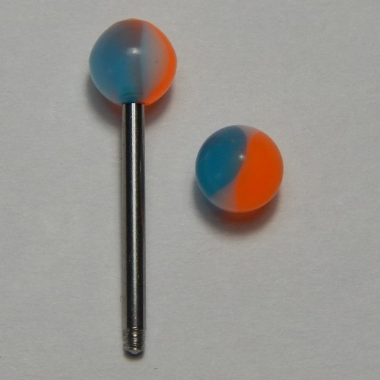 ОБЕЦА ЗА ЕЗИК СЪС СТОМАНЕНО КОЛЧЕ И АКРИЛНИ ТОПЧЕТА S16