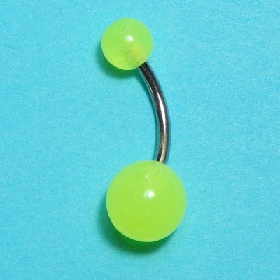 ОБЕЦА ЗА ПЪП СЪС СТОМАНЕНО КОЛЧЕ - ЗЕЛЕНА,  СВЕТЕЩА НА ТЪМНО