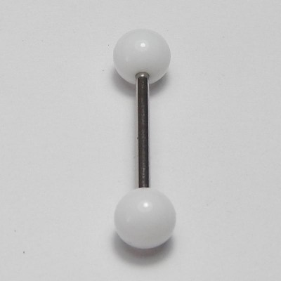 ОБЕЦА ЗА ЕЗИК СЪС СТОМАНЕНО КОЛЧЕ И АКРИЛНИ ТОПЧЕТА S25