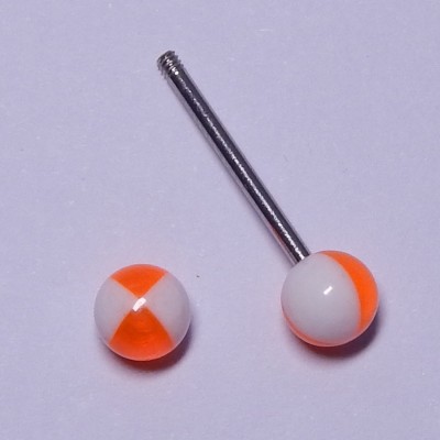 ОБЕЦА ЗА ЕЗИК СЪС СТОМАНЕНО КОЛЧЕ И АКРИЛНИ ТОПЧЕТА S54