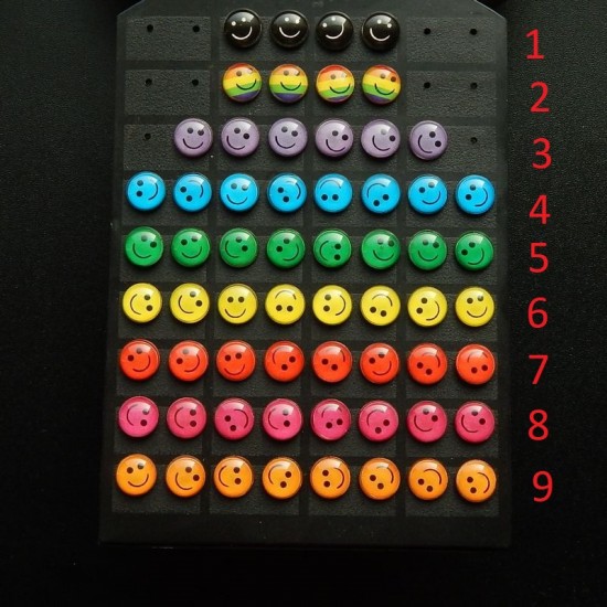 ОБЕЦИ ЗА УШИ СМАЙЛЧЕТА - РАЗЛИЧНИ ЦВЕТОВЕ