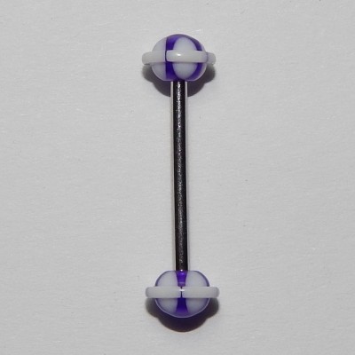 ИНТЕРЕСНА ОБЕЦА ЗА ЕЗИК СЪС СТОМАНЕНО КОЛЧЕ И АКРИЛНИ ТОПЧЕТА G10