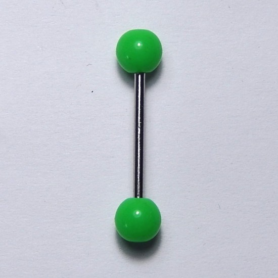 ОБЕЦА ЗА ЕЗИК СЪС СТОМАНЕНО КОЛЧЕ И АКРИЛНИ ТОПЧЕТА S72