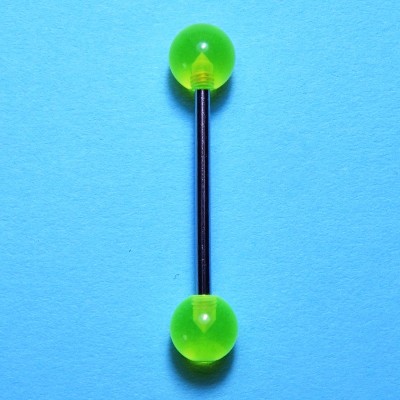 ОБЕЦА ЗА ЕЗИК СЪС СТОМАНЕНО КОЛЧЕ И АКРИЛНИ ТОПЧЕТА S80