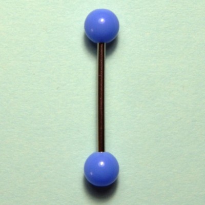 ОБЕЦА ЗА ЕЗИК СЪС СТОМАНЕНО КОЛЧЕ И АКРИЛНИ ТОПЧЕТА S84