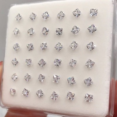 ОБЕЦА ЗА НОС СРЕБЪРНО ПОКРИТИЕ 925 С КВАДРАТЕН КРИСТАЛ