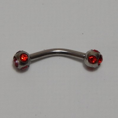 ОБЕЦА ЗА ВЕЖДА С ЧЕРВЕНИ КРИСТАЛИ