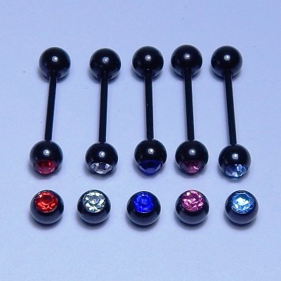 ОБЕЦА ЗА ЕЗИК ОТ СТОМАНА - ЧЕРНА С КРИСТАЛ