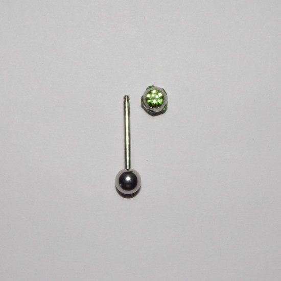 ОБЕЦА ЗА ЕЗИК ОТ СТОМАНА СЪС СВЕТЛО ЗЕЛЕНИ   КРИСТАЛИ