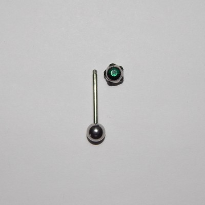 ОБЕЦА ЗА ЕЗИК ОТ СТОМАНА СЪС ЗЕЛЕНИ КРИСТАЛИ