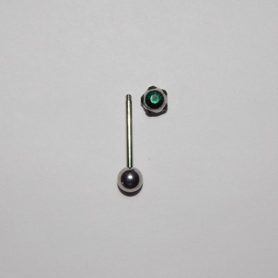 ОБЕЦА ЗА ЕЗИК ОТ СТОМАНА СЪС ЗЕЛЕНИ КРИСТАЛИ