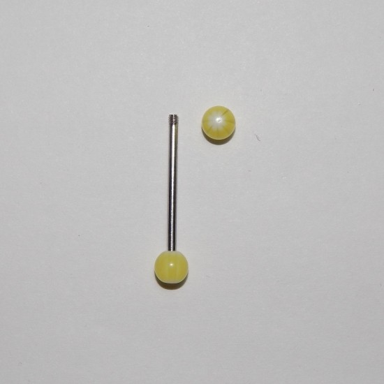 ОБЕЦА ЗА ЕЗИК С ЖЪЛТО БЕЛИ ТОПЧЕТА