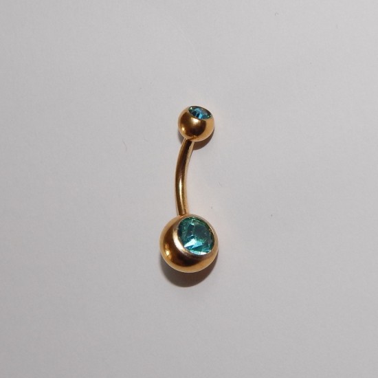 ЗЛАТИСТА ОБЕЦА ЗА ПЪП С ТЮРКОАЗЕНИ КАМЪНИ